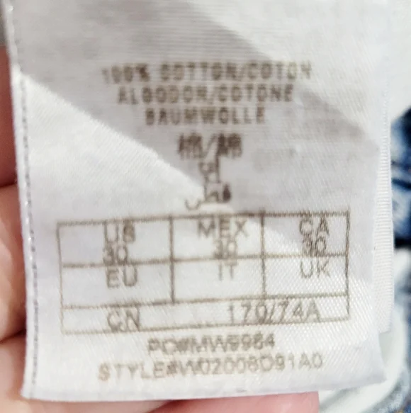 Y2K GUESS Jeans Boyfriend Distressed Button Fly 100% Cotton Denim Jeans Size 30 - Picture 14 of 15